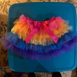 Multi color ballet tutu with bow.